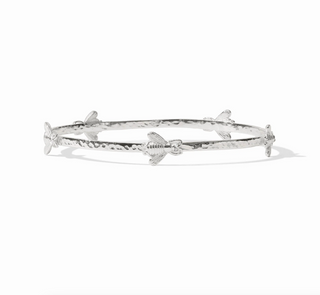 Bee Bangle - Silver - Cubic Zirconia - S
