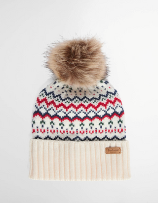 Barbour Holly Beanie & Gloves Gift Set - Antique White