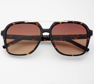 Spencer Unisex Aviator Sunglasses - Brown