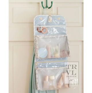 Luxe Hanging Toiletry Antibes with Navy Pinestripe Liner