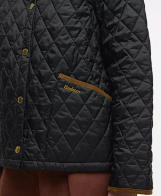 Barbour Icons Cropped Liddesdale Quilted Jacket - Black / Classic