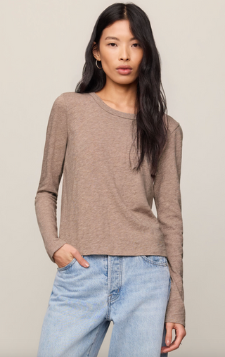 Junie L/S Tee - Heather Ash