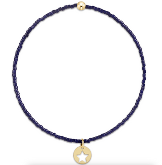 Hope Classic Bracelet - Navy - Star Small Gold Disc