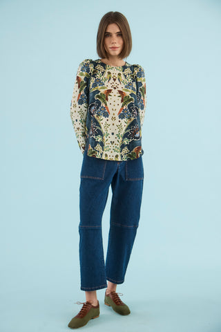 Harris Top - Birds of a Feather Navy