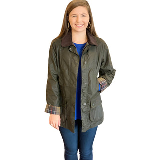 Classic Beadnell Wax Jacket - Olive