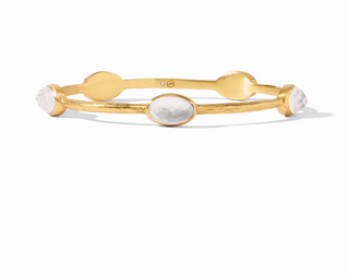 Ivy Stone Bangle - Iridescent Clear Crystal