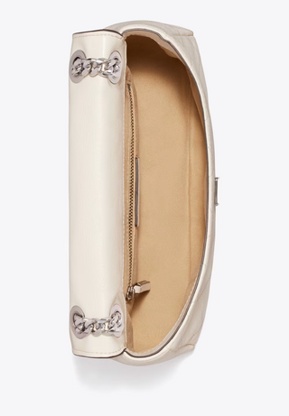 Charlie Quilted Small Shoulder Bag - Light Cream