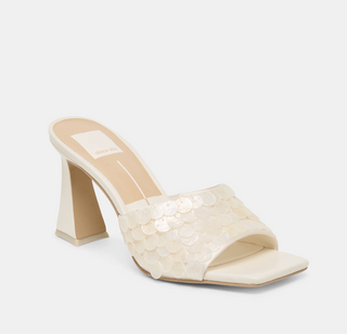 Nandy Confetti Heel - Ivory Sequin