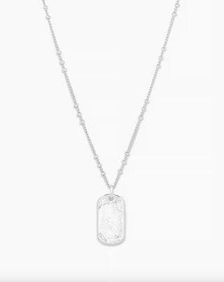 Griffin Dog Tag Necklace - Silver