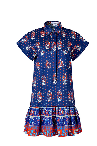 Addison Dress - Fall Floral Navy