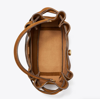 Romy Suede Bucket Bag - Caramel