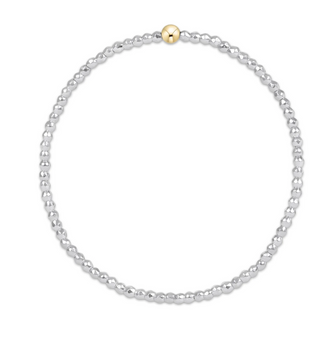 Bright Silver Faceted Hematite 2mm Bead Bracelet - Bright Silver