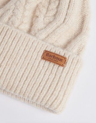Barbour Elsdon Beanie Hat - Eggshell