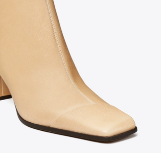 Asymmetric Cap Toe Ankle Boot 75MM - Sand