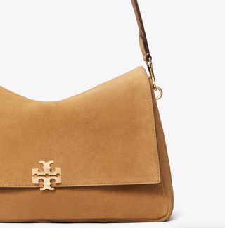 Charlie Suede Shoulder Bag - Toffee