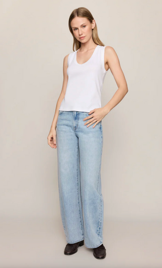 Ellie V-Neck Tank - White