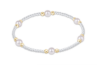 purpose pearl 5mm mixed metal bracelet