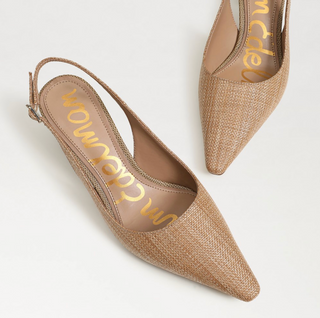 Bianka Slingback Pump - Buff Tan Raffia
