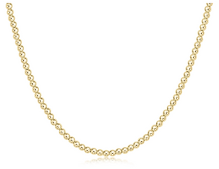 15" Choker Classic Gold 3mm Bead - Gold