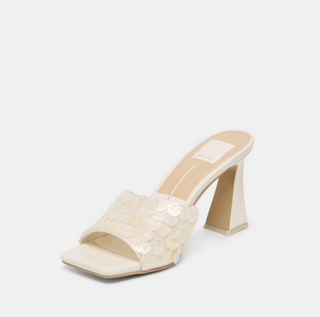 Nandy Confetti Heel - Ivory Sequin