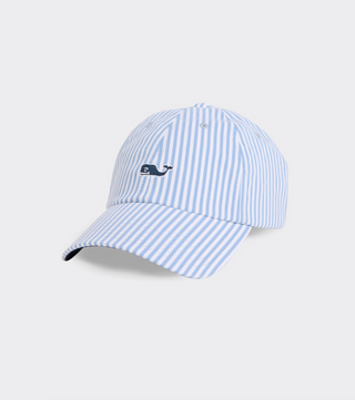 Harbor Seersucker Baseball Hat - Seersucker/Jake Blue