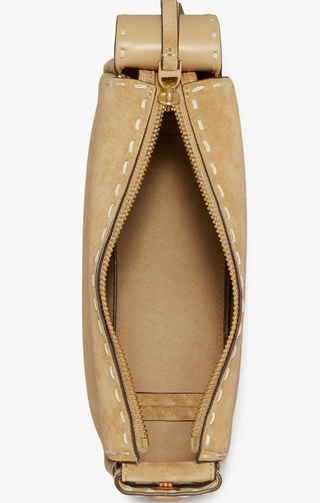 Romy Suede Small Shoulder Bag - Butter