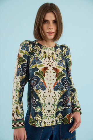 Harris Top - Birds of a Feather Navy