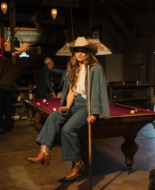 The Jolene - Caramel/Bone - Cowhide