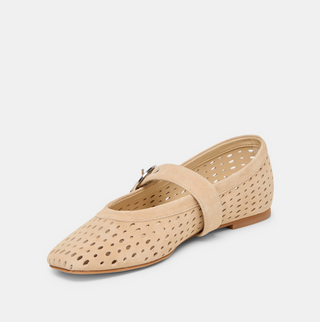 Mikel - Camel Perforated Suede