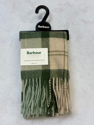 Barbour Tartan Scarf - Soft Mint