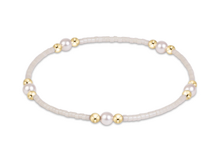hope purpose pearl bracelet - milkshake