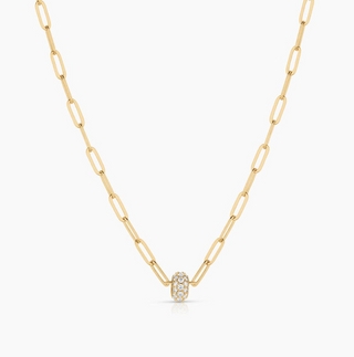 Astra Pavé Bead Charm - 14K Gold Plated