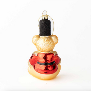 Red Teddy Bear Boxed Glass Ornament