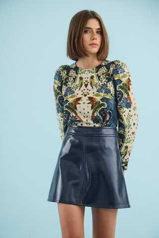 Harris Top - Birds of a Feather Navy