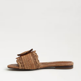 Bambi Slide Raffia Sandal - Cuoio