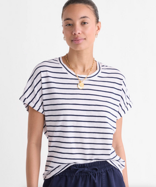 Jersey Tee - B.Stripe-White Navy