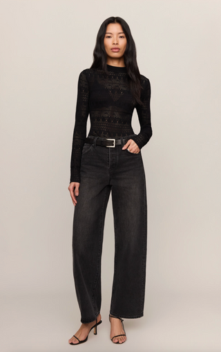 Avery Sweater Top - Black