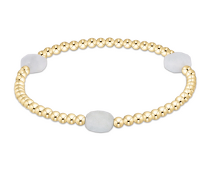 Admire Gem 3mm Gold Bracelet - Aquamarine