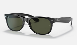 RB2132 901/58 52 New Wayfarer - Black/ Crystal Green Polarized