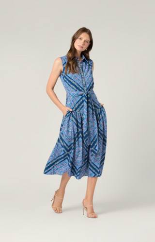 Pauletta Dress - Blue Multi