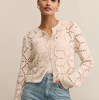 Rosalyn Sweater Cardigan - Crystal