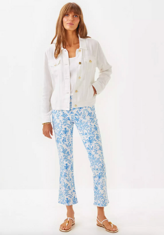 Seaspray Linen Jacket - Resort White