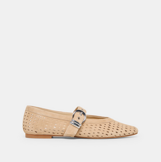 Mikel - Camel Perforated Suede
