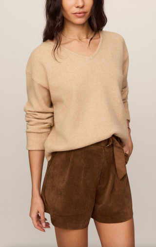 Ivory Suede Short - Saddle Suede