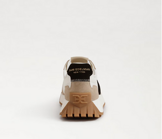 Langley Lace Up Sneaker - White / Tan / Black Suede