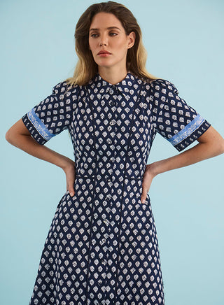 Greta Dress - Thistle and Vine Blue