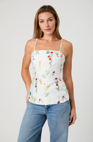 Structured Taffeta Peplum Top - Christine Fleur