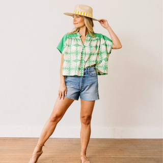 Savannah Top - Viridian Tile