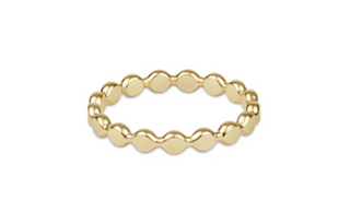 Classic Gold 2.5mm Beaded Disc Ring - Gold