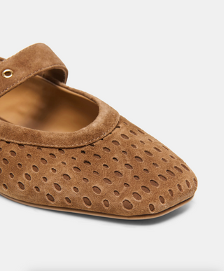 Mikela Ballet - Cocoa Perforated Suede